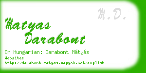 matyas darabont business card